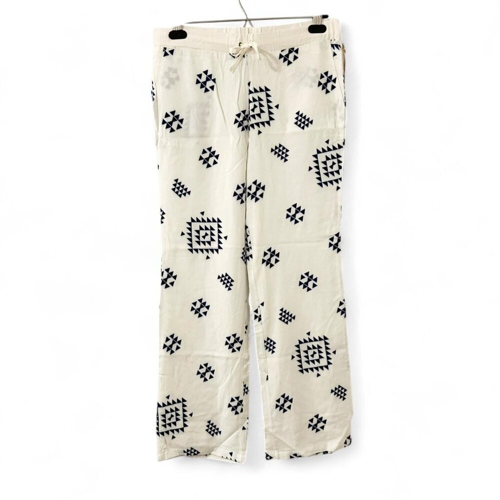 Y2K Boho Chic Soleil Wide Leg Printed Pants Western Beach Country Size Small